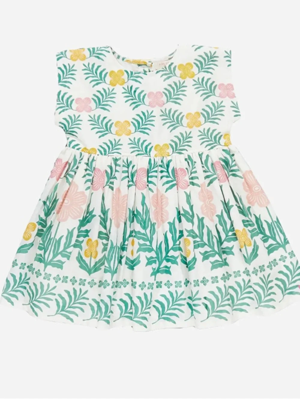 Pink Chicken Adaline Floral Print Girls' Dress with Pink & Yellow Blooms 8
